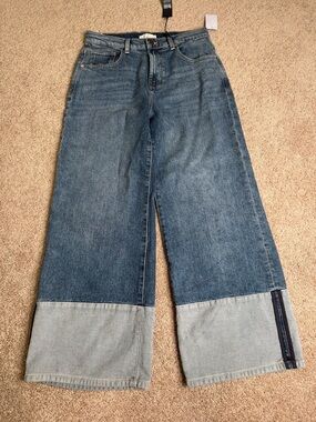 Habitual Ankle Cuff Wide Leg Jeans Spruce NWT Size 8/29